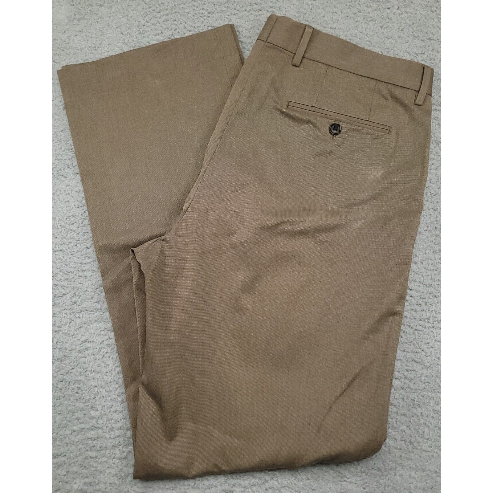 Banana Republic Men's 36x36 (38x33) Classic Fit Dress Pants Tan Twill Preppy
